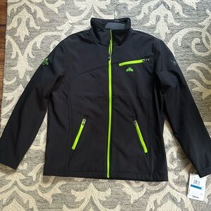 Men’s XL Black Spyder Jacket with Patron Tequila Logo. Semi Water Resistant